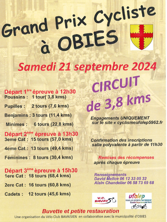 course cycliste obies _ affiche